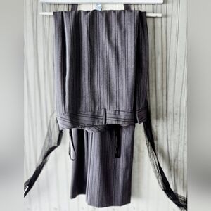 Alfani Charcoal Pinstripe Jumpsuit Size 16